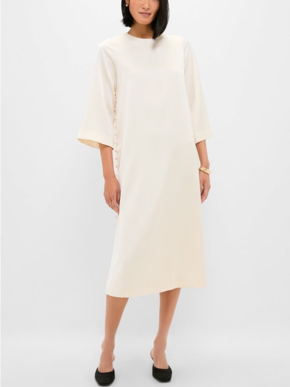 Tuckernuck Winter White Side Button Jamie Dress